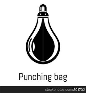 Punching bag icon. Simple illustration of punching bag vector icon for web. Punching bag icon, simple black style