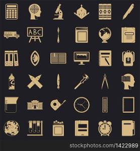 Pupil icons set. Simple style of 36 pupil vector icons for web for any design. Pupil icons set, simple style