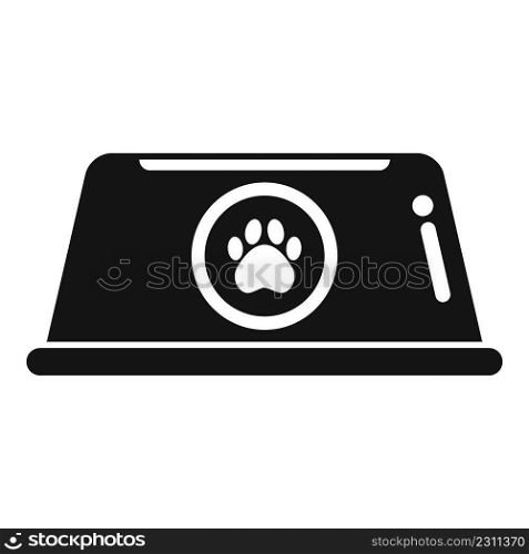 Puppy bowl icon simple vector. Dog food. Dry snack. Puppy bowl icon simple vector. Dog food