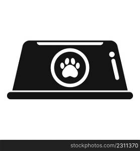 Puppy bowl icon simple vector. Dog food. Dry snack. Puppy bowl icon simple vector. Dog food