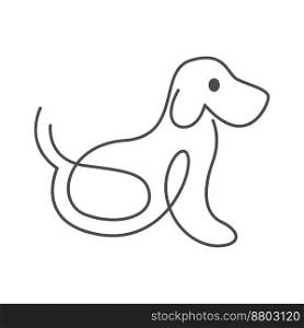 Puppy icon logo design illustration
