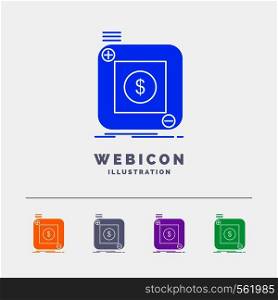 purchase, store, app, application, mobile 5 Color Glyph Web Icon Template isolated on white. Vector illustration. Vector EPS10 Abstract Template background