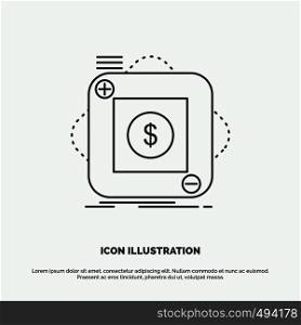 purchase, store, app, application, mobile Icon. Line vector gray symbol for UI and UX, website or mobile application. Vector EPS10 Abstract Template background