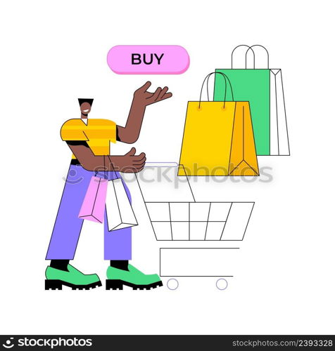 Purchasing habits abstract concept vector illustration. Generate consumer habit, marketing research, millennial purchasing preference, shopping, habitual buying behavior abstract metaphor.. Purchasing habits abstract concept vector illustration.