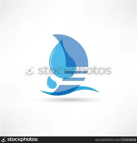pure and wholesome water abstraction icon