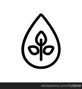 Pure water and icon vector. A thin line sign. Isolated contour symbol illustration. Pure water and icon vector. Isolated contour symbol illustration