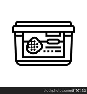 puree blackberry line icon vector. puree blackberry sign. isolated contour symbol black illustration. puree blackberry line icon vector illustration