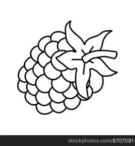 puree blackberry line icon vector. puree blackberry sign. isolated contour symbol black illustration. puree blackberry line icon vector illustration