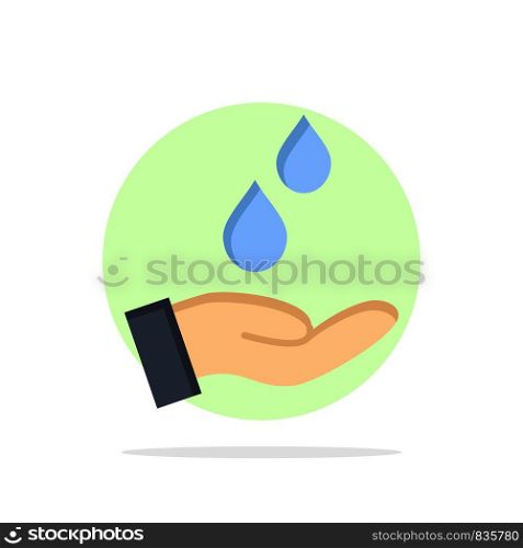 Purified, Water, Energy, Power Abstract Circle Background Flat color Icon