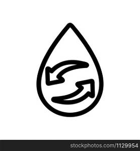 purified water icon vector. A thin line sign. Isolated contour symbol illustration. purified water icon vector. Isolated contour symbol illustration