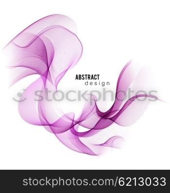Purple abstract color wave. Vector smoke lines.. Purple Color smoke wave. Transparent wave. Abstract smooth wave vector. Vector Abstract lines.
