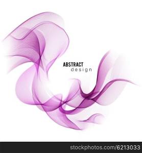 Purple abstract color wave. Vector smoke lines.. Purple Color smoke wave. Transparent wave. Abstract smooth wave vector. Vector Abstract lines.