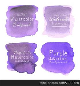 Purple abstract watercolor background. Vector illustration.