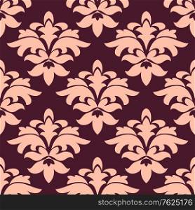 Purple and pink seamless floral pattern for background or wallpaper design