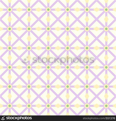 Purple asterisk or crossed line and circle and triangle seamless pattern. Abstract and classic pattern style for design