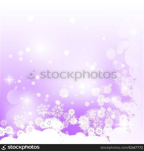 Purple background with snowflakes
