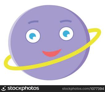 Purple ball, illustration, vector on white background.