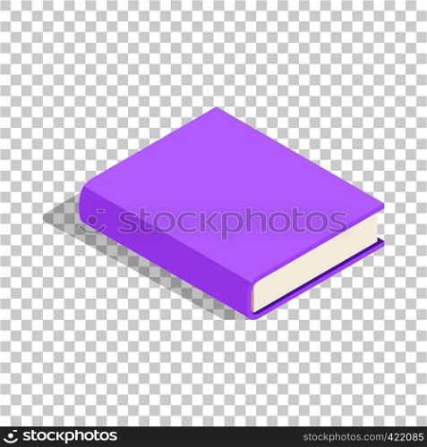 Purple book isometric icon 3d on a transparent background vector illustration. Purple book isometric icon