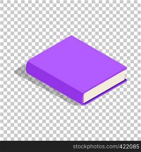 Purple book isometric icon 3d on a transparent background vector illustration. Purple book isometric icon
