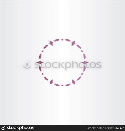 purple circle frame design vector decor