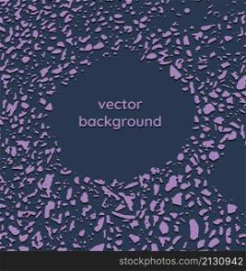Purple dark grunge texture abstract vector background. Grungy splattered drops template.