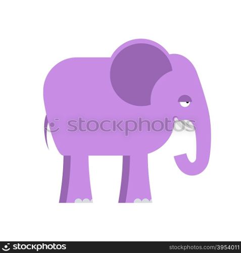 Purple elephant. Big cute animal. Animal from jungle. Wild beast. Mammal with large trunk from Africa.&#xA;