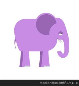 Purple elephant. Big cute animal. Animal from jungle. Wild beast. Mammal with large trunk from Africa.&#xA;