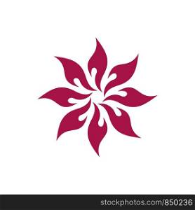 Purple Flame Flower Logo Template Illustration Design. Vector EPS 10.