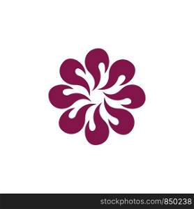 Purple Flame Flower Logo Template Illustration Design. Vector EPS 10.