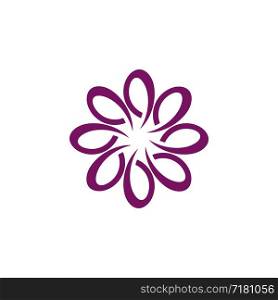 Purple Flower Decoration Logo Template Illustration Design. Vector EPS 10.