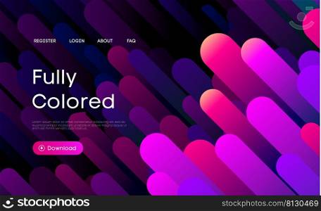 Purple gradient geometric background flat layout template backdrop. Modern style future poster template. Graphic design element with geometric shape. Modern template vector design. EPS 10.