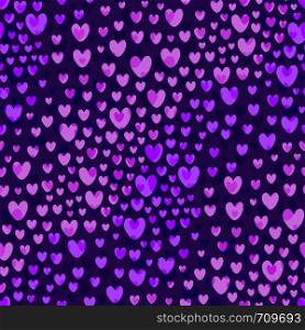 Purple hearts pattern vector background. Valentines Day seamless pattern.. Purple hearts pattern vector background. Valentines Day seamless pattern