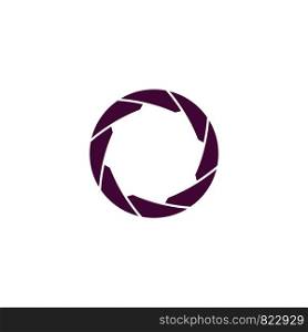 Purple lens diaphragm vector Logo Template Illustration Design. Vector EPS 10.