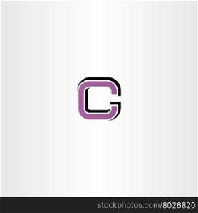 purple letter c logotype vector sign