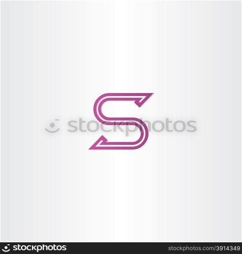purple letter s logo design element
