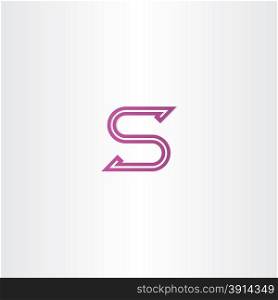 purple letter s logo design element