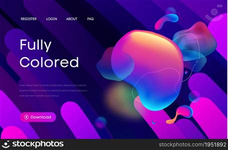 Purple liquid background in 3d style. Web design liquid color business website template. Flow and fluid background.. Purple liquid background in 3d style. Web design liquid color business website template. Flow and fluid background. EPS 10 Vector.