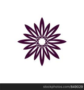 Purple ornament blossom flower logo template Illustration Design. Vector EPS 10.