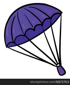 Purple parachute, illustration, vector on white background