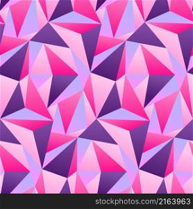Purple Pink Polygon Geometric Vector Seamless Pattern Design. Great for spring summer, fabric, textile, background, scrap booking, gift wrap, accessories, and clothing.