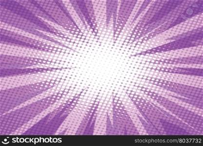 Purple pop art retro burst background vector illustration.. Purple pop art retro burst background