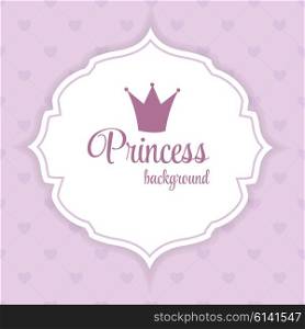 Purple Princess Crown Background Vector Illustration. EPS10