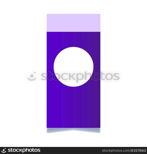 Purple rectangle with circle vector design element. Abstract customizable symbol for infographic with blank copy space. Editable shape for instructional graphics. Visual data presentation component. Purple rectangle with circle vector design element