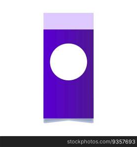 Purple rectangle with circle vector design element. Abstract customizable symbol for infographic with blank copy space. Editable shape for instructional graphics. Visual data presentation component. Purple rectangle with circle vector design element
