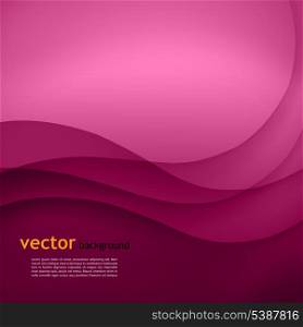 Purple smooth twist light lines vector background.