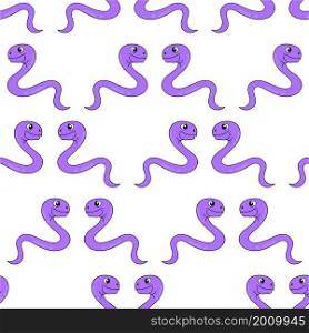 purple snake seamless repeat pattern