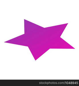 Purple star icon. Isometric of purple star vector icon for web design isolated on white background. Purple star icon, isometric style
