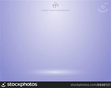 Purple studio background with lighting for valentines day. Vector illustration