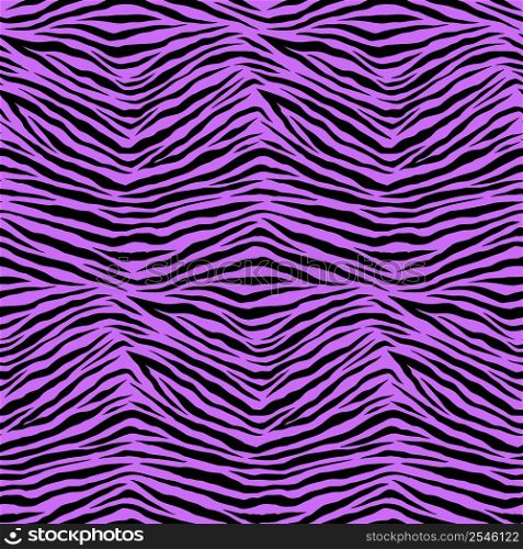 Purple Tiger Animal Motif Vector Seamless Pattern. Awesome for classic product design, fabric, backgrounds, invitations, packaging design projects. Surface pattern design.