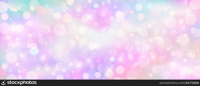 Purple unicorn background. Pastel watercolor sky with glitter stars and bokeh. Fantasy galaxy with holographic texrure. Magic marble space. Vector.. Purple unicorn background. Pastel watercolor sky with glitter stars and bokeh. Fantasy galaxy with holographic texrure. Magic marble space. Vector